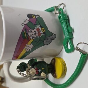 Vintage Fitzgerald's Casino & Hotel Mr. O'Lucky keychains And coffee Mug